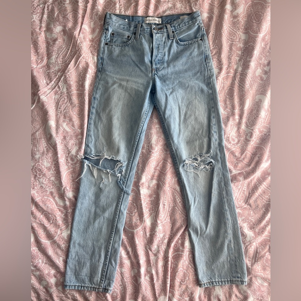 Aritzia Denim Forum Ex Boyfriend Ripped Jeans